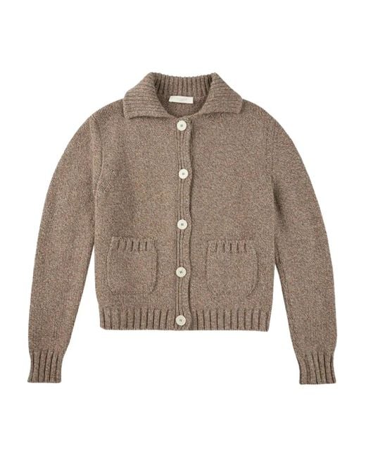 Zanone Brown Button-Up Patch-Pocket Cardigan