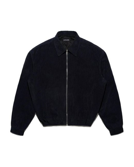 Mainless Blue Corduroy Zip Jacket