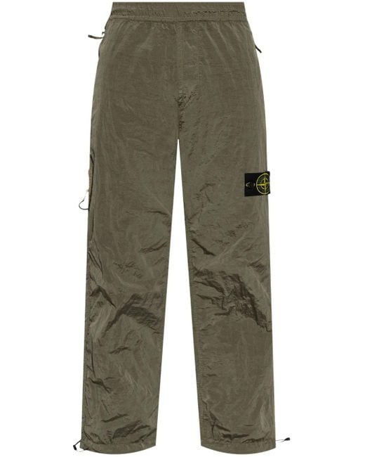 Stone Island Green Compass-Badge Trousers for men