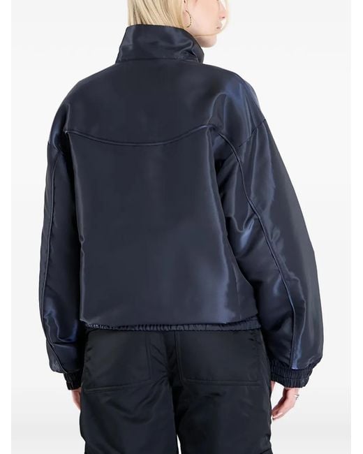 Nike Blue Satin Bomber Jacket