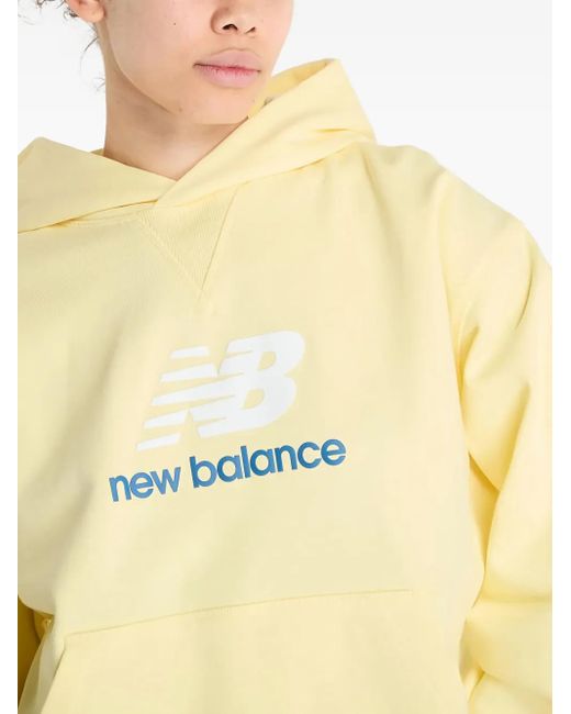 New Balance Natural Logo-Print Hoodie
