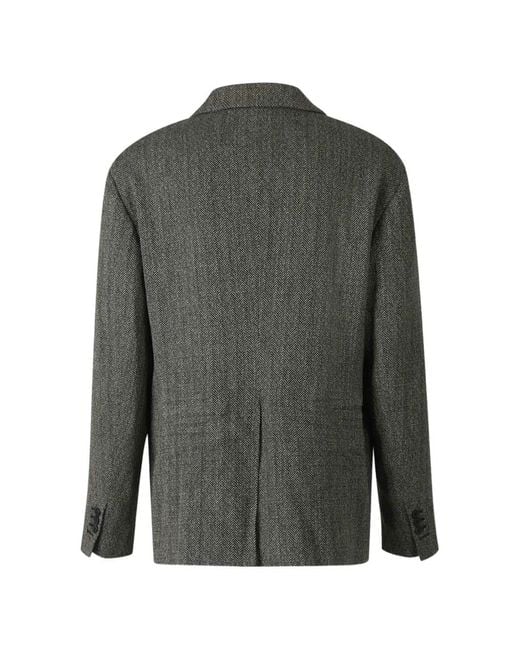 DSquared² Black Herringbone-Pattern Blazer for men