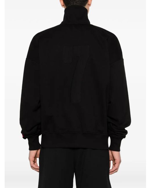 RETERNITY Black L'Atelier De La Rue Zip-Up Sweatshirt for men