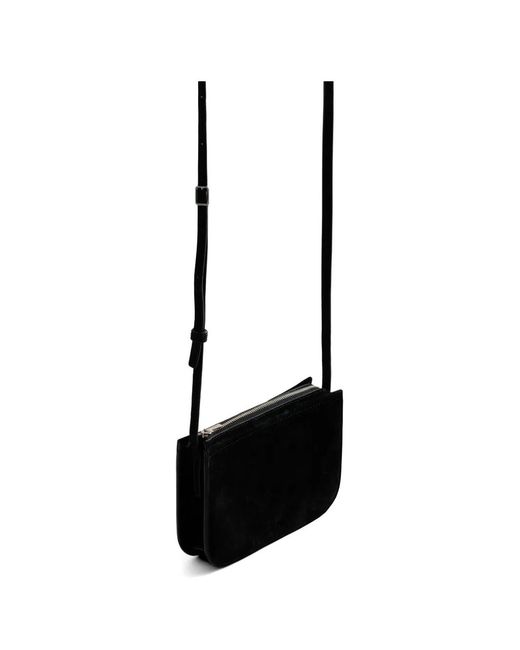 Yu Mei Black Vi Bag Suede Crossbody Bag