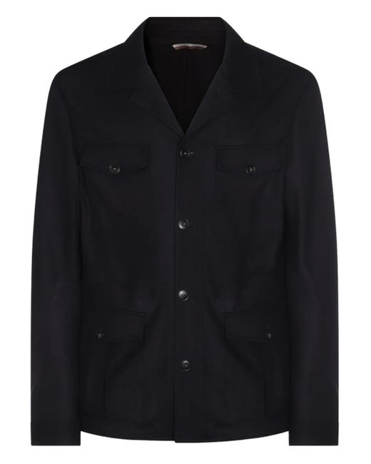 Canali メンズ ブラック フラップポケット ジャケット 【公式通販】