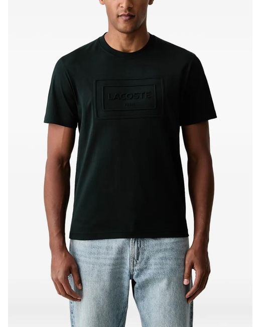 Lacoste Black Logo-Embossed T-Shirt