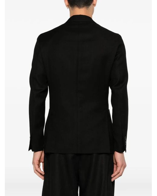 Lardini Black Veste À Boutonnière Croisée for men