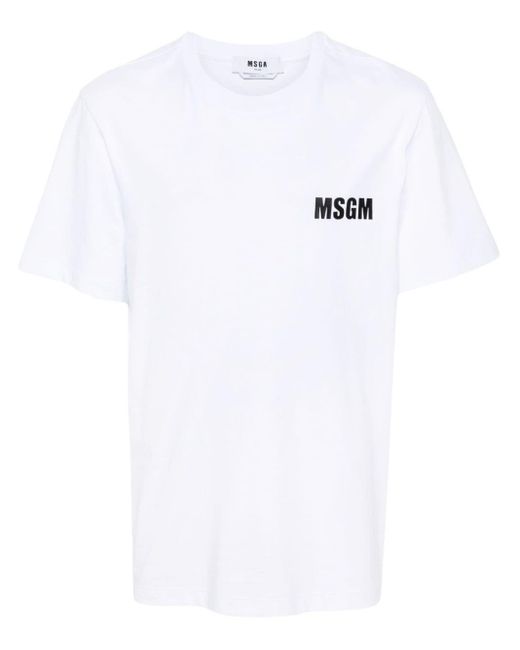 Camiseta con logo MSGM de hombre de color White