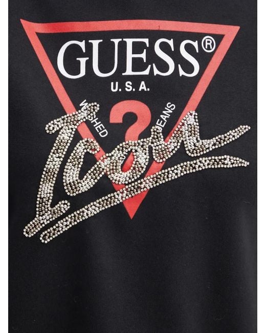Guess Blue Graphic-Print Hoodie