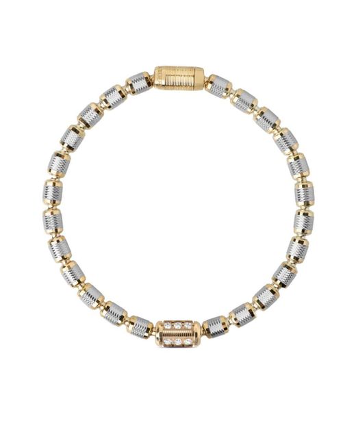 Officina Bernardi Metallic 18kt Gold Lumen Ac Diamond Bracelet for men