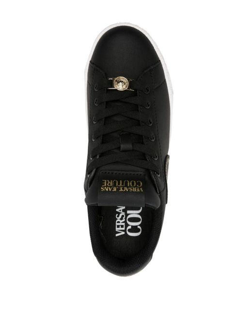 Versace Court 88 Leren Sneakers in het Black