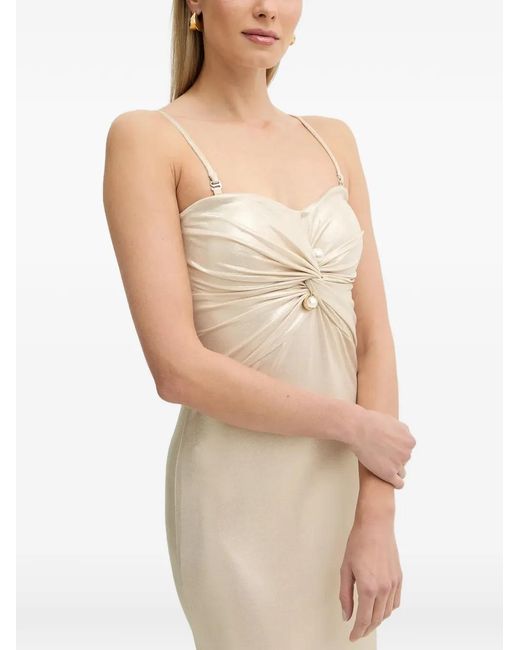 Fracomina Natural Kleid Mit Knotendetail