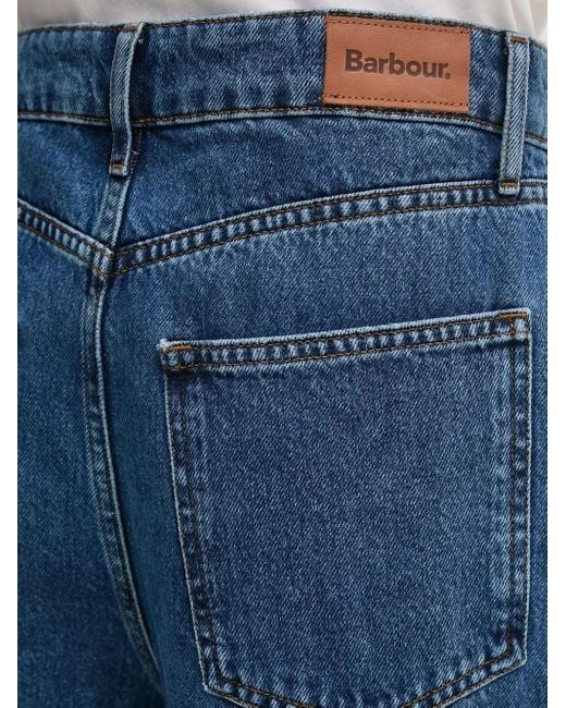 Barbour Blue Wide-Leg Cotton Jeans