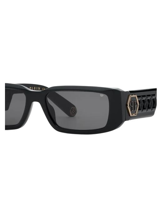 Philipp Plein Gray Rectangle Sunglasses