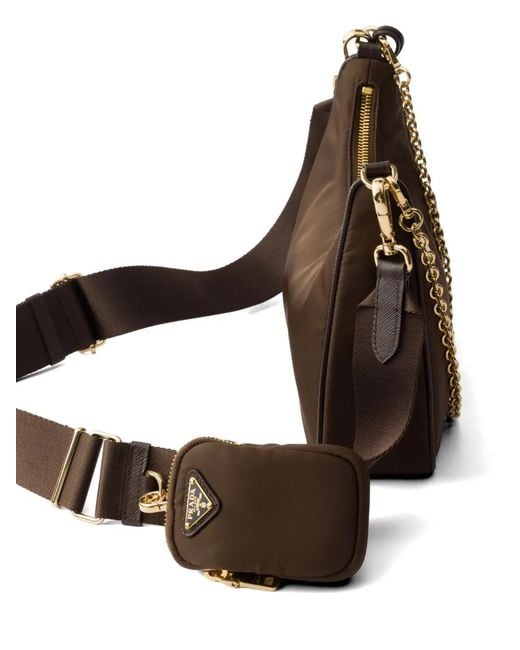 Prada Brown Re-Nylon 2005 Nylon Shoulder Bag