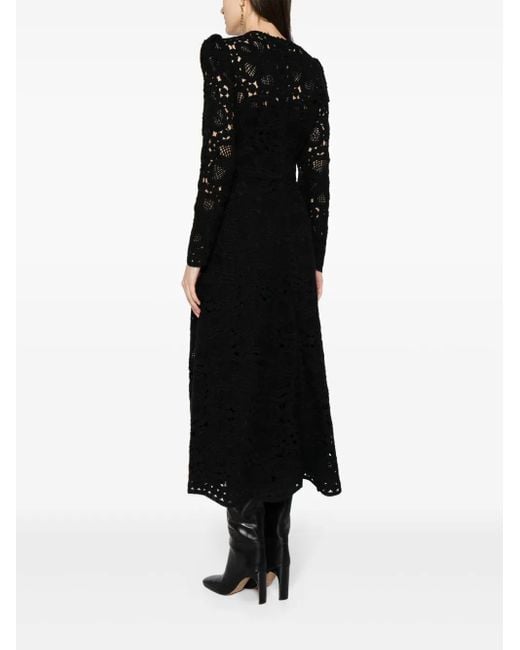 Elie Saab レース ドレス Black