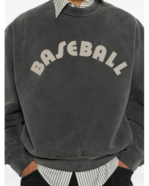 Fear Of God Black Logo-Print Cotton Sweater for men