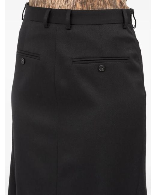 Virgin wool-blend skirt MM6 by Maison Martin Margiela de color Black
