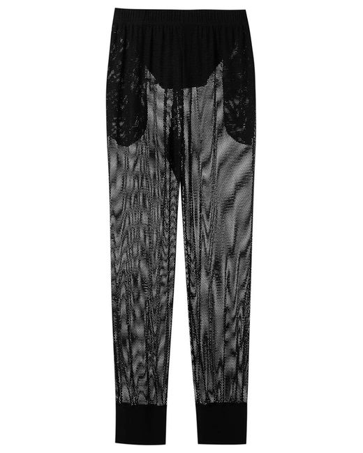 Amir Slama Black Mesh Trousers for men