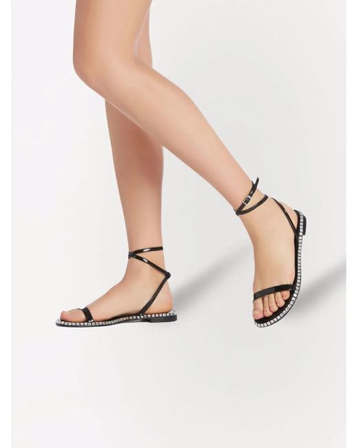 Giuseppe Zanotti Black Bellatriks Flat Sandals