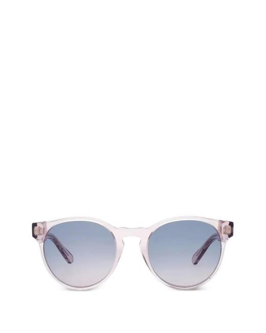Ferragamo Eyewear White Round-Frame Sunglasses