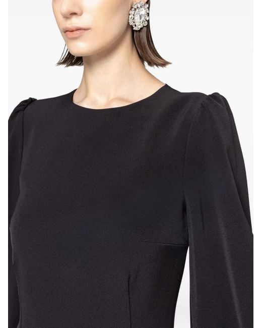 Nissa Black Cady Midi Dress