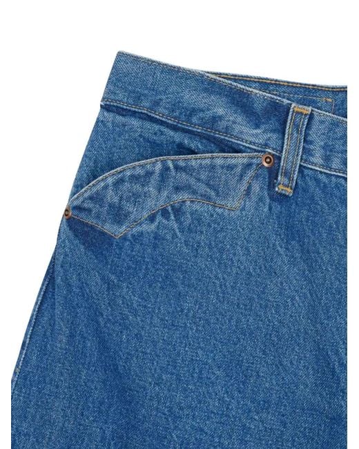 Brain Dead Blue Type 00 Logo-Patch Jeans for men