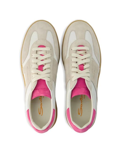 Santoni Gray Dbs Olympic Lace-Up Sneakers