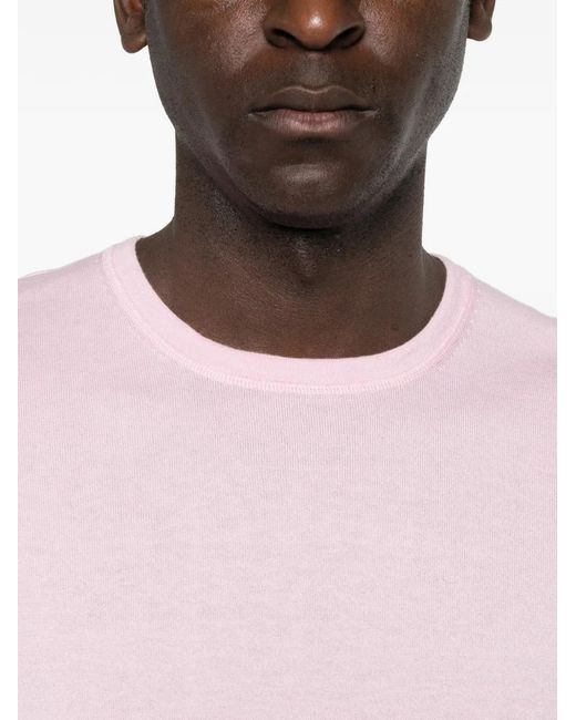Bompard Pink Round-Neck T-Shirt for men