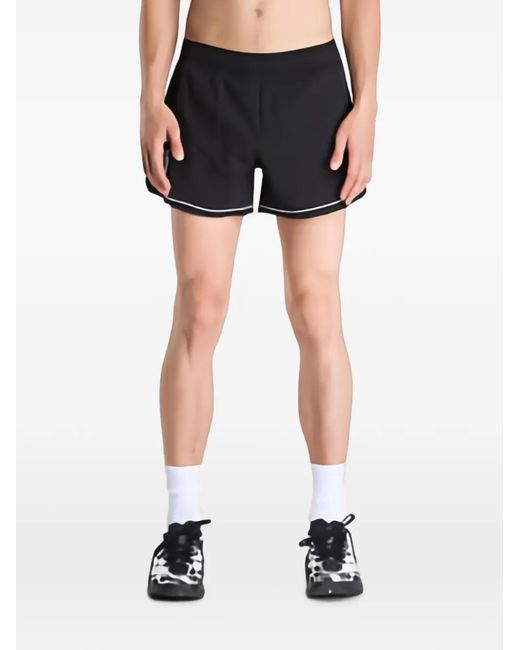 Y-3 Black Chito Graphic-Print Side-Slit Shorts for men