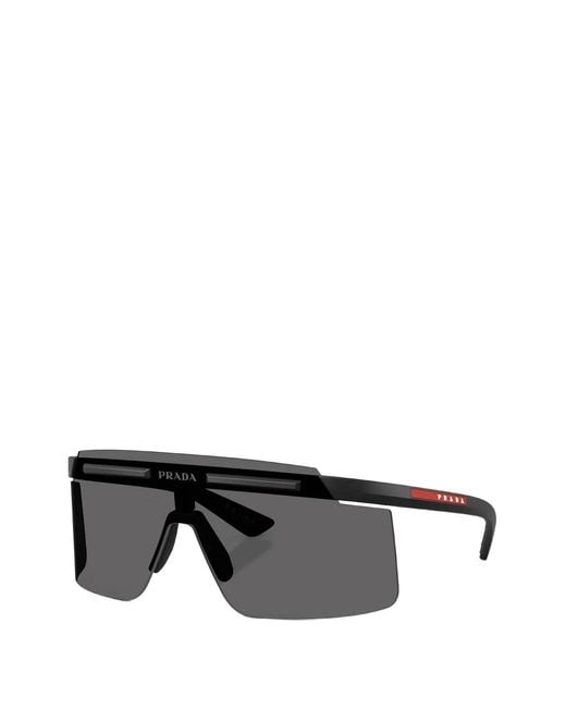 Prada Linea Rossa Black Square-Frame Sunglasses for men