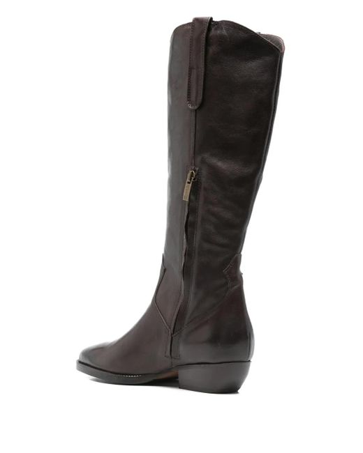 CURIOSITÉ Black 35Mm Leather Pointed-Toe Cowboy Boots
