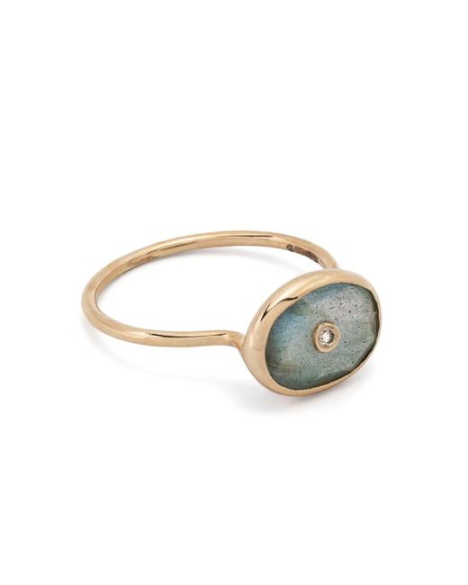Pascale Monvoisin Metallic 9Kt Orso Diamond And Labradorite Ring