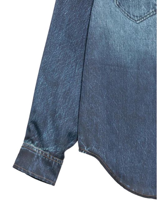 Liu Jo Blue Snap-Button Shirt