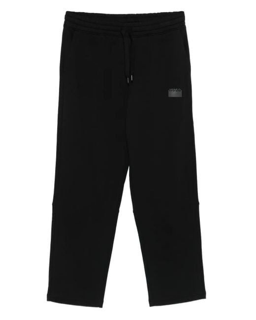 メンズ HUGO ドローストリング トラックパンツ Black