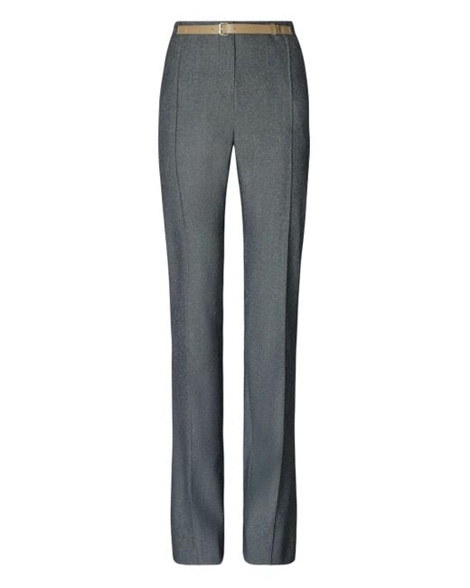 Tory Burch Blue Tailored High-Waisted Trousers