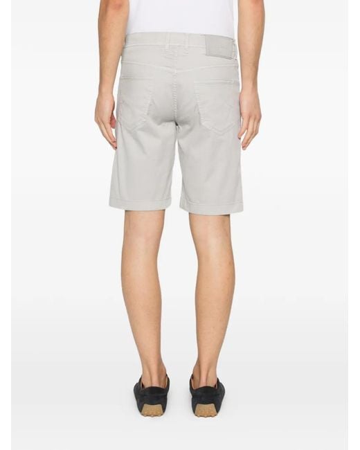 Jacob Cohen White Nicolas Bermuda Shorts for men