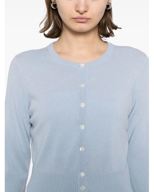 N.Peal Cashmere Blue Ivy Cropped Cardigan