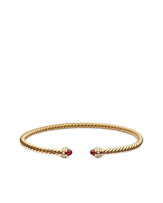 David Yurman White 18Kt Cablespira Topaz And Diamond Bracelet