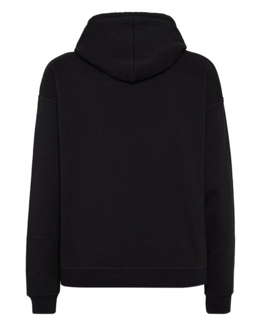 DSquared² Black Logo-Patch Hoodie for men
