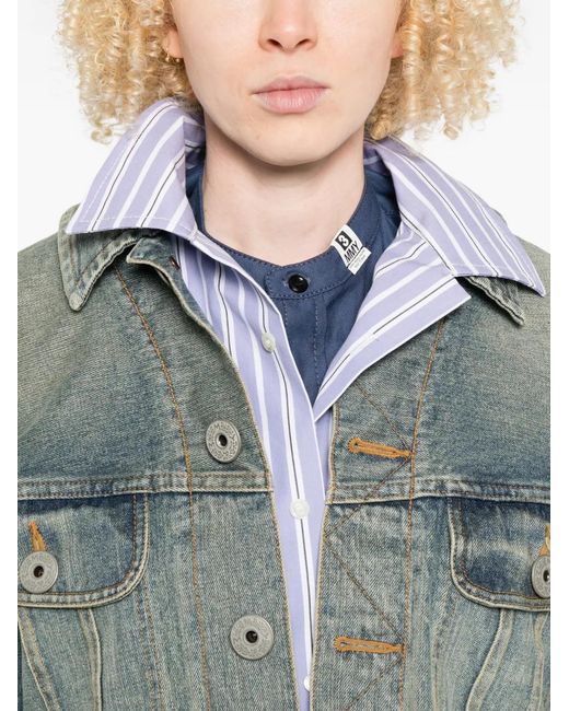 Maison Mihara Yasuhiro Blue Buttoned Jacket