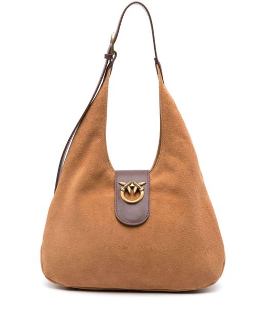 Pinko Brown Mini Hobo Shoulder Bag
