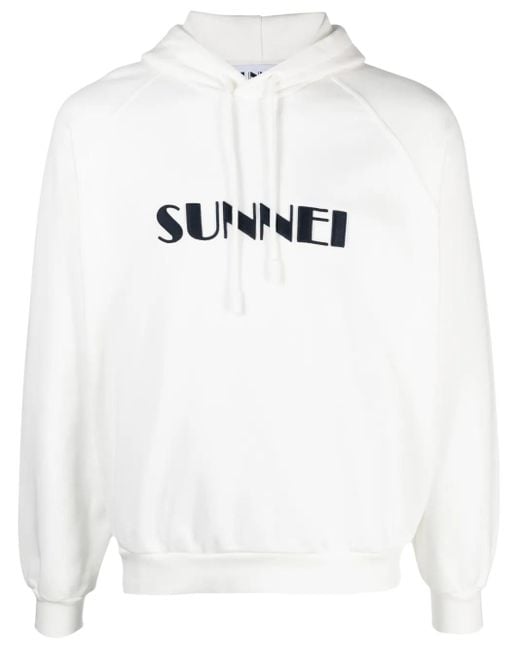 Sudadera con capucha y logo estampado Sunnei de color White