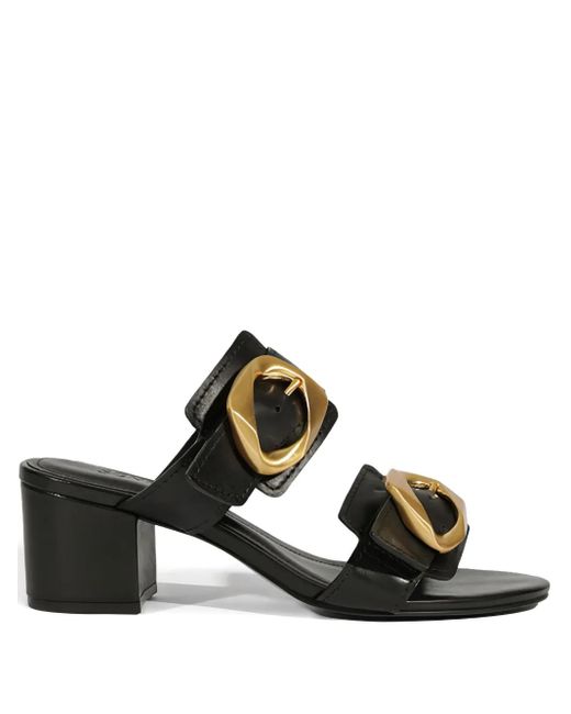 SCHUTZ SHOES Black 60Mm Olga Buckle Heeled Sandals