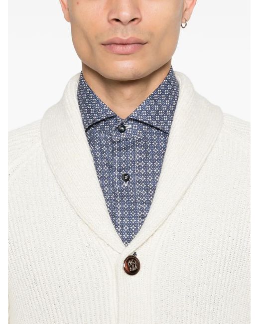 Brunello Cucinelli Geribbeld Vest in het White voor heren