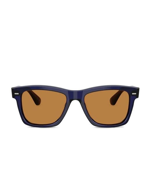 Oliver Peoples Blue Square-Frame Sunglasses for men