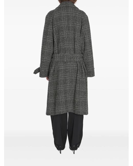 Balenciaga Gray One Layer Raglan Coat