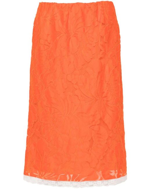 N°21 フローラル スカート Orange