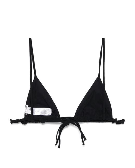 Jil Sander Black Triangle Bikini Top
