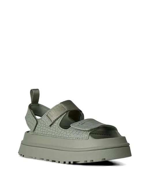 Ugg Green Goldenglow Embossed Sandals